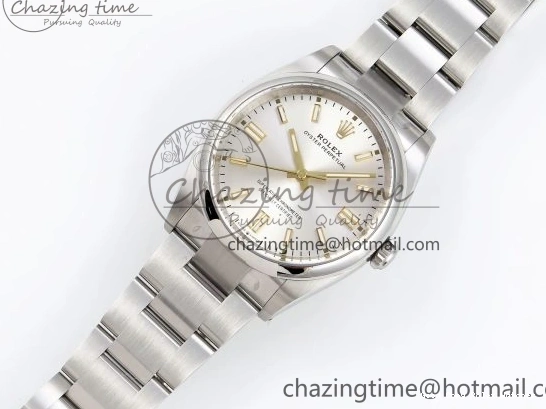 Good Copy Rolex Watches ZipUp Dial 1:1 on VR 36mm Silver 904L Oyster Edition Perpetual Bracelet SS Steel Best 126000 1741 Clean 0109